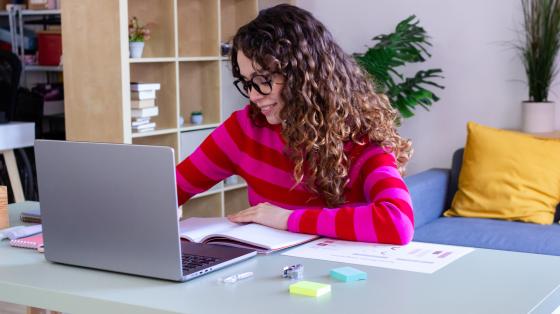 girl studying