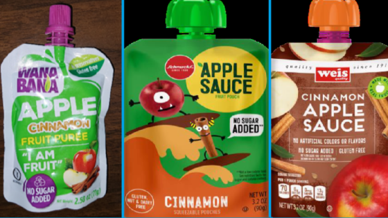 FDA Recall - Cinnamon Applesauce Pouches 